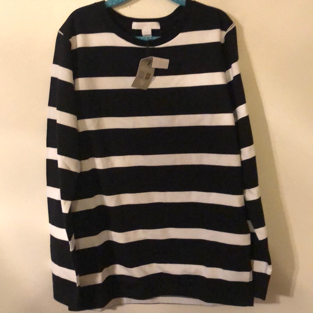 Burberry children’s navy and white striped shirt